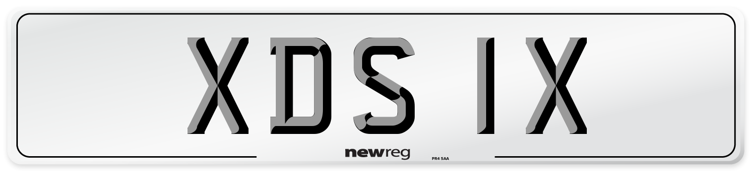 XDS 1X Number Plate from New Reg